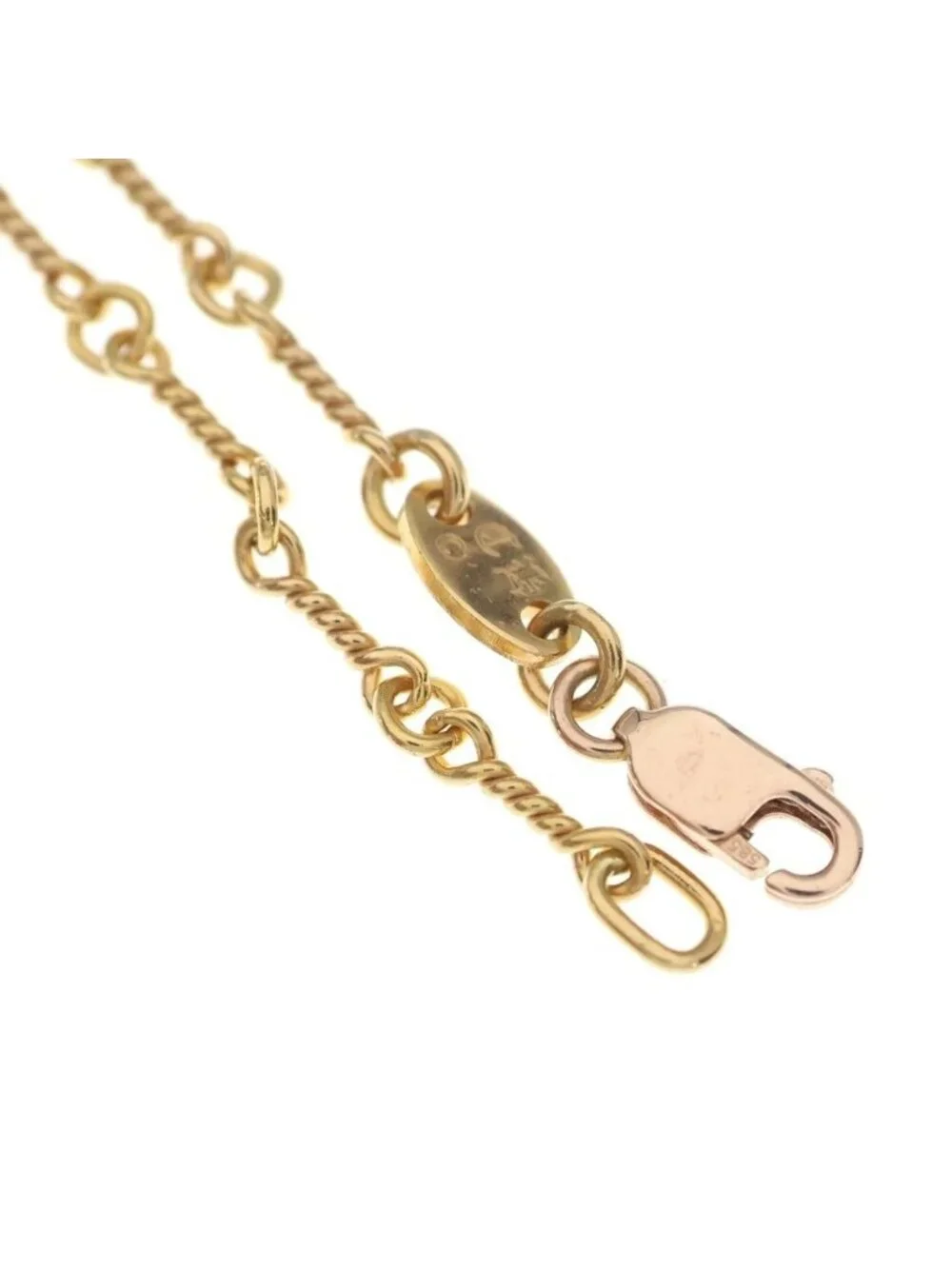 Chrome Hearts Twist Chain Necklace Gold